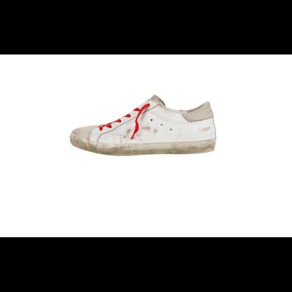 Golden Goose superstar white leather distressed sneaker w/suede toe - Picture 2 of 16